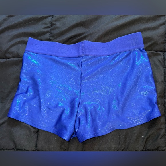 Varsity Spirit Royal Blue Sparkly Compressions Shorts/Cheer Bloomers Sizes S & M - Picture 2 of 3